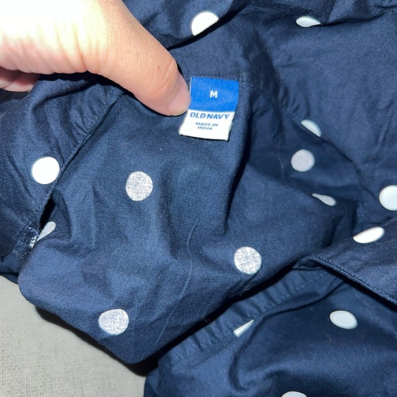 Old Navy Womens Size Medium Blue White Stripe Cutout Midi Button Shirt Dress NWT - Picture 8 of 10